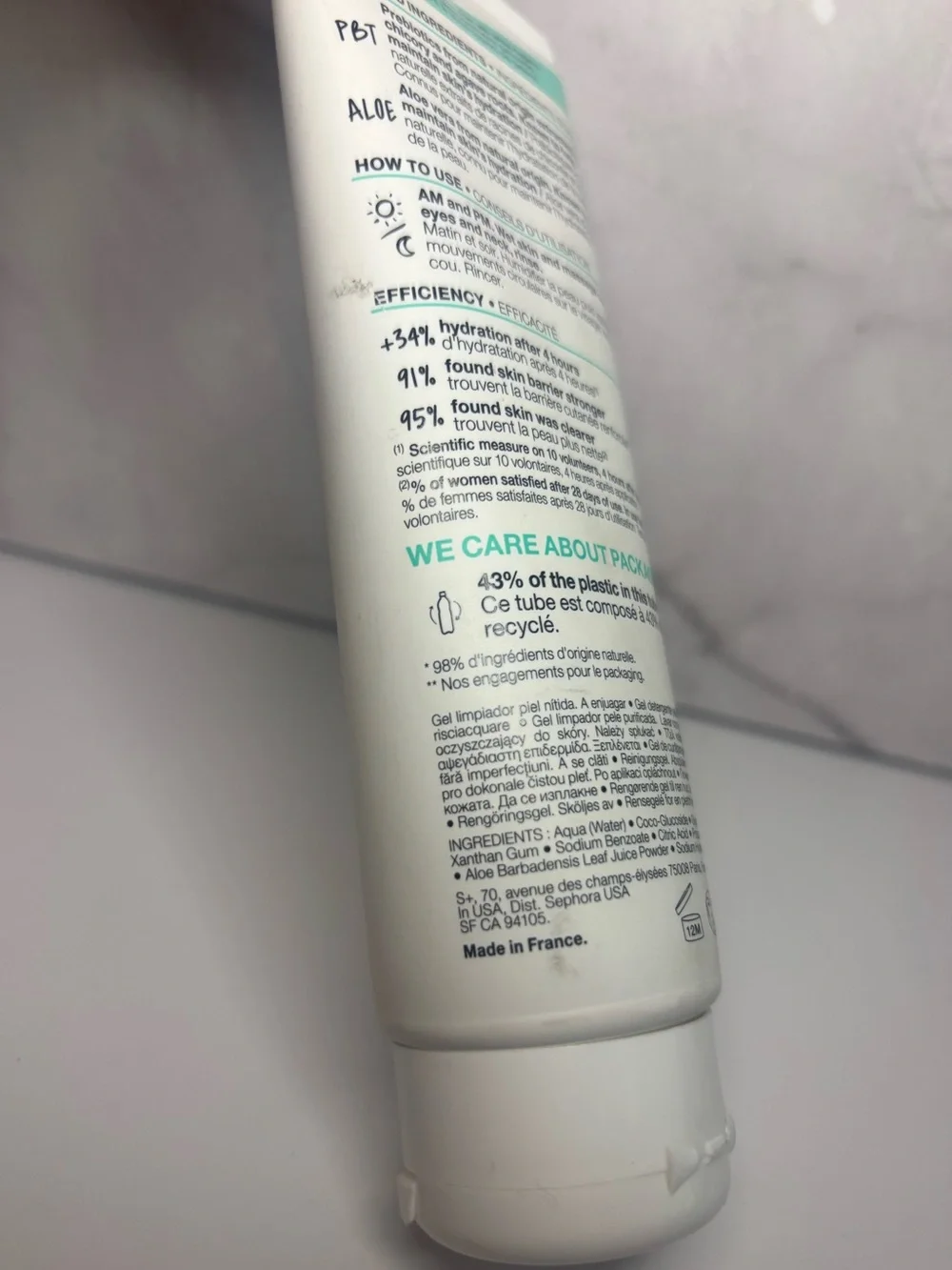 New/Sealed SEPHORA COLLECTION PBT Prebiotics Clean Skin Gel Cleanser+Tone 125 mL - Picture 6 of 7